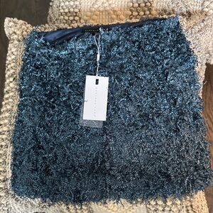 Endless Rose Navy Textured Mini Skirt